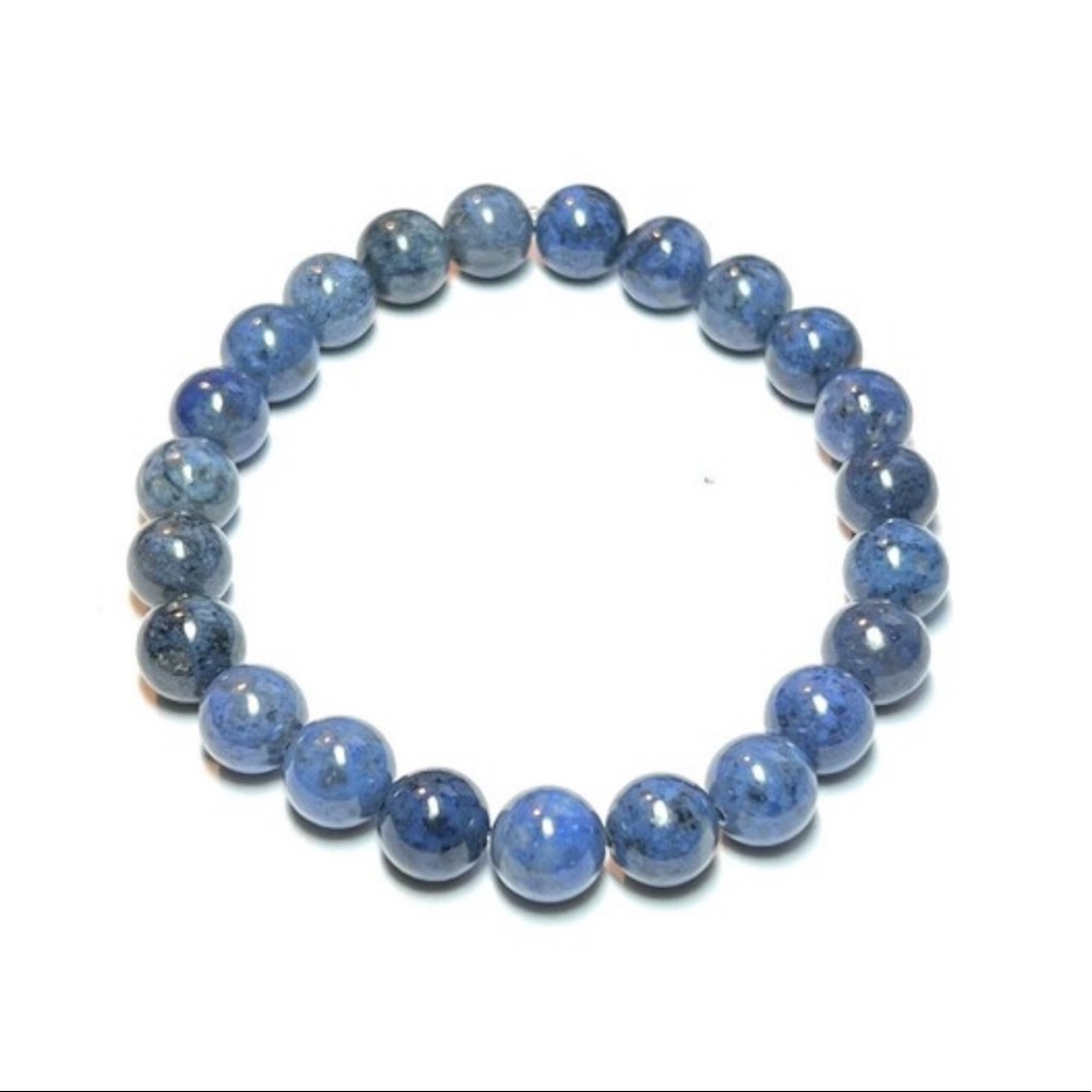 Dumortierite Bead Bracelet | Mens Bracelet